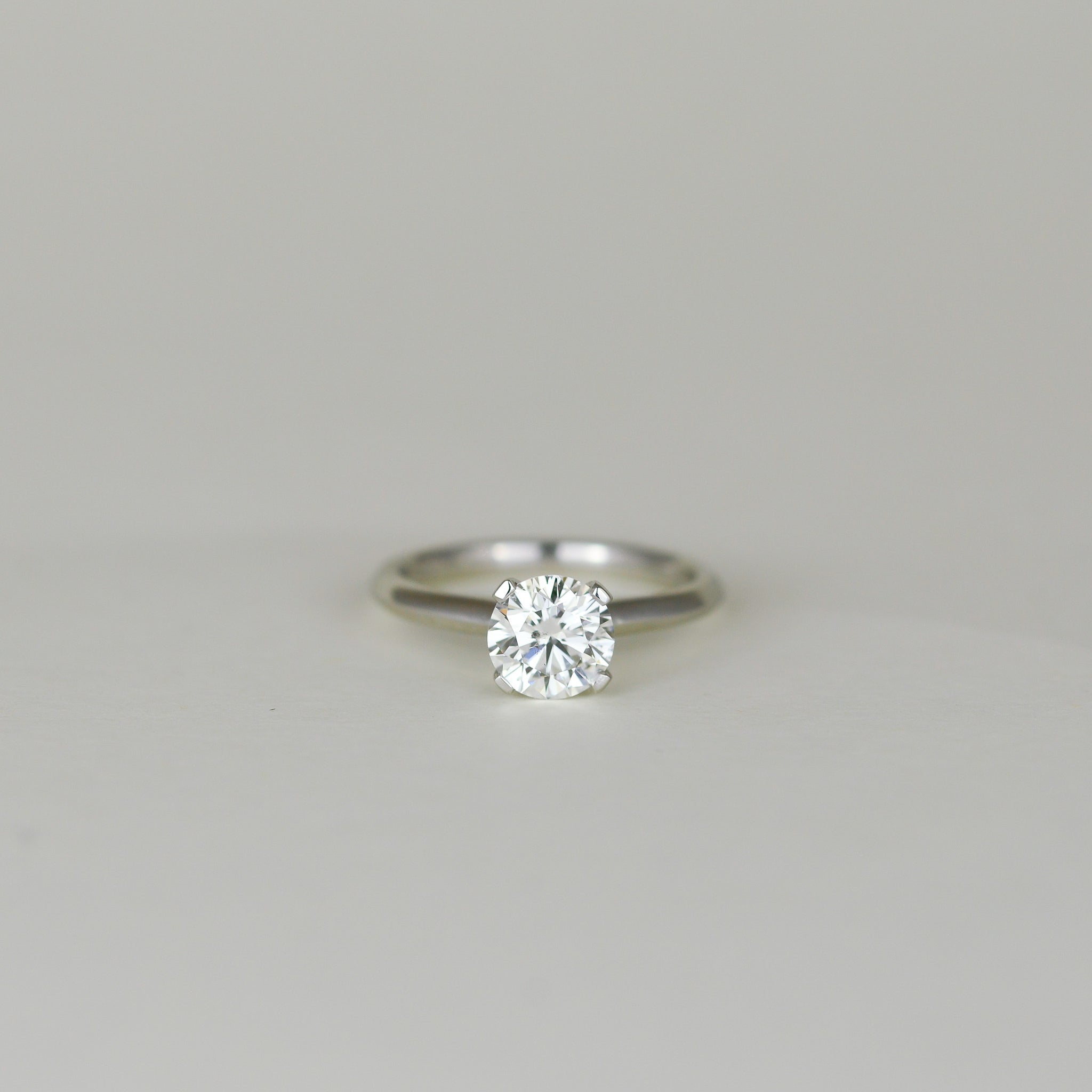 Platinum 1.37 carat round brilliant solitaire